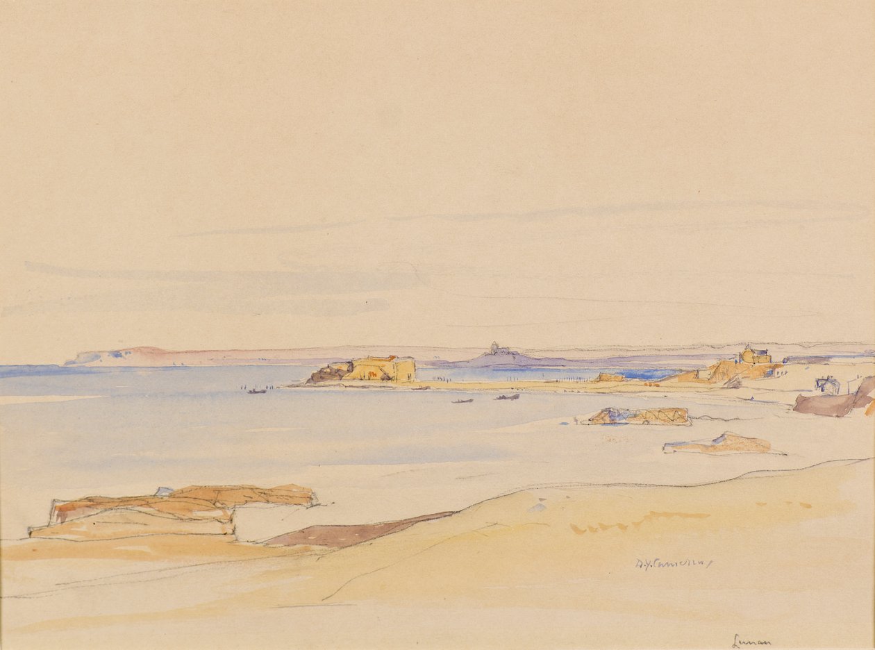 Lunan Bay (akvarell) av David Young Cameron