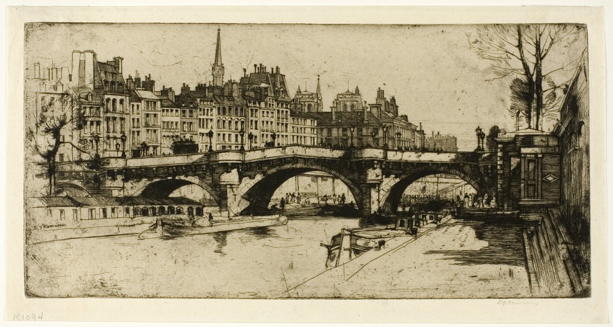Pont Neuf, plate en fra Paris-settet av David Young Cameron