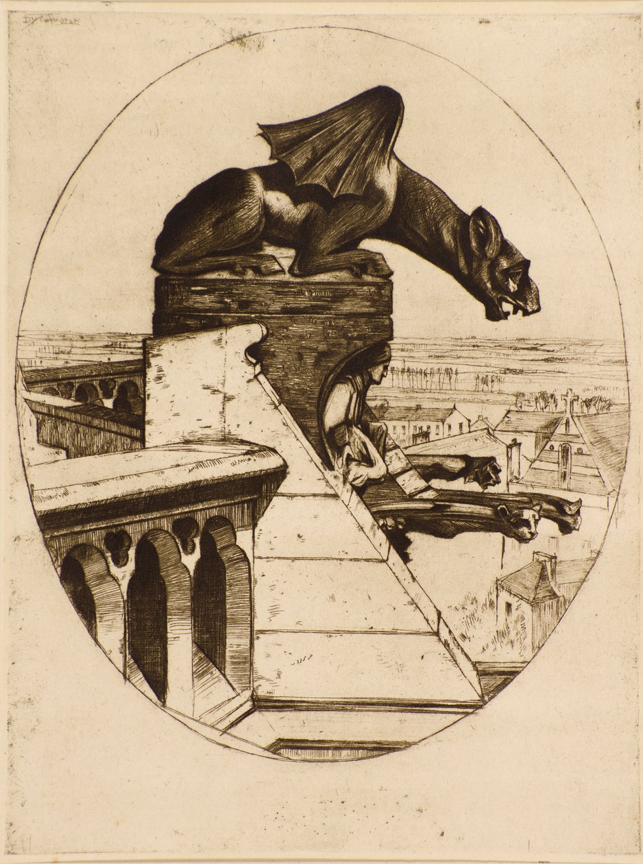 The Chimera of Amiens (etsing) av David Young Cameron