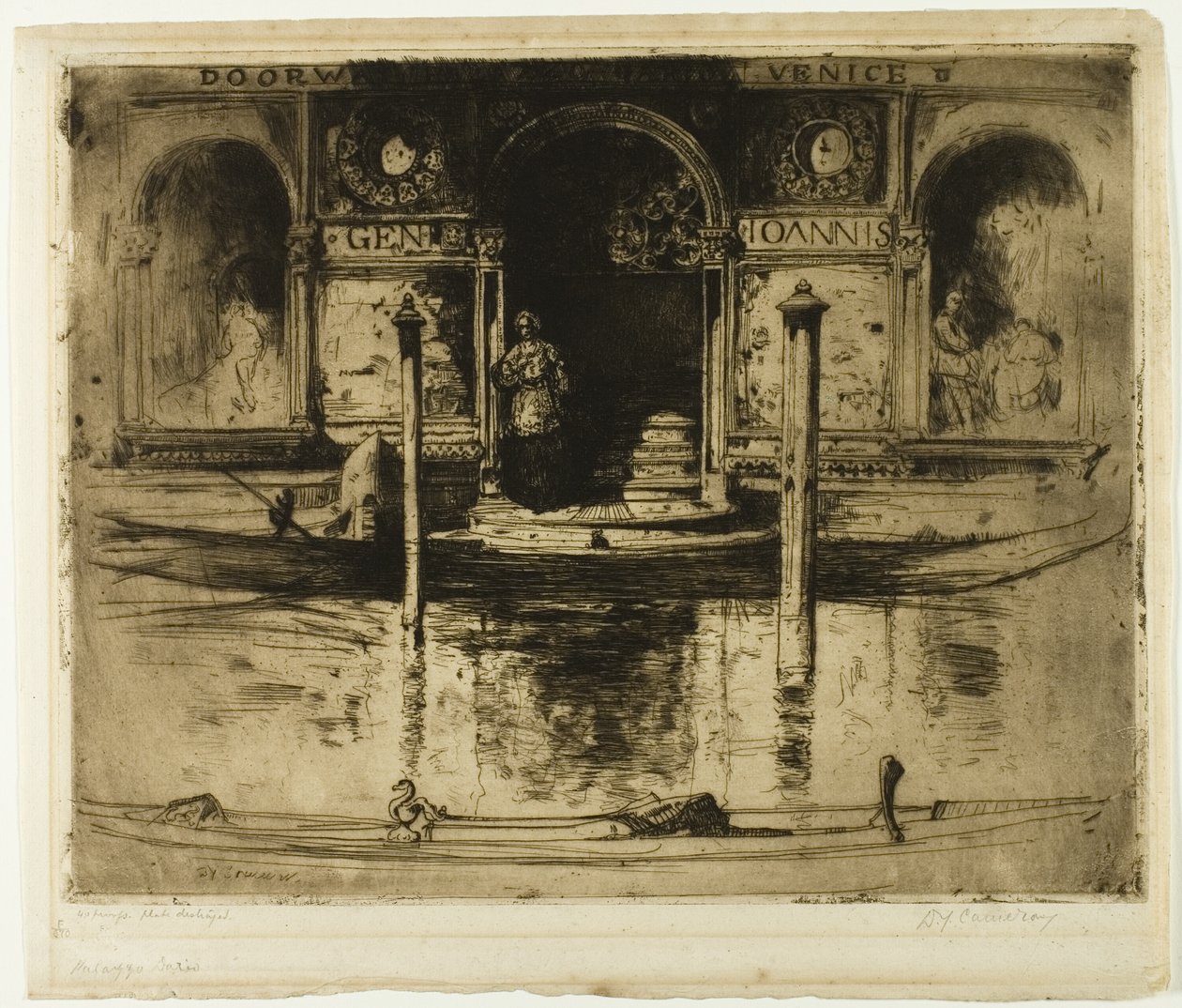 The Palace Doorway, plate 22 fra det norditalienske settet av David Young Cameron