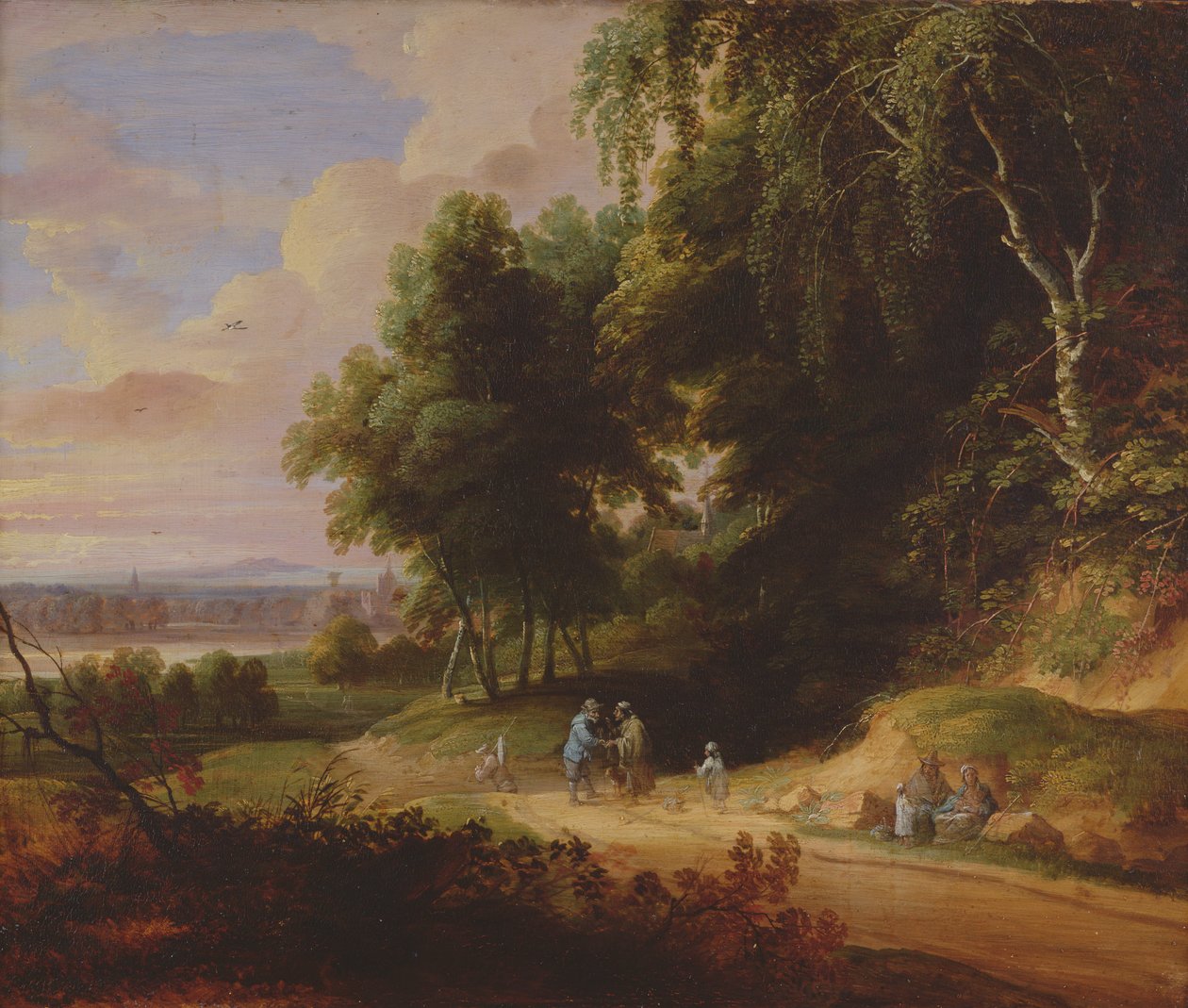 Landskap med sigøynerfigurer av David and Vadder Teniers