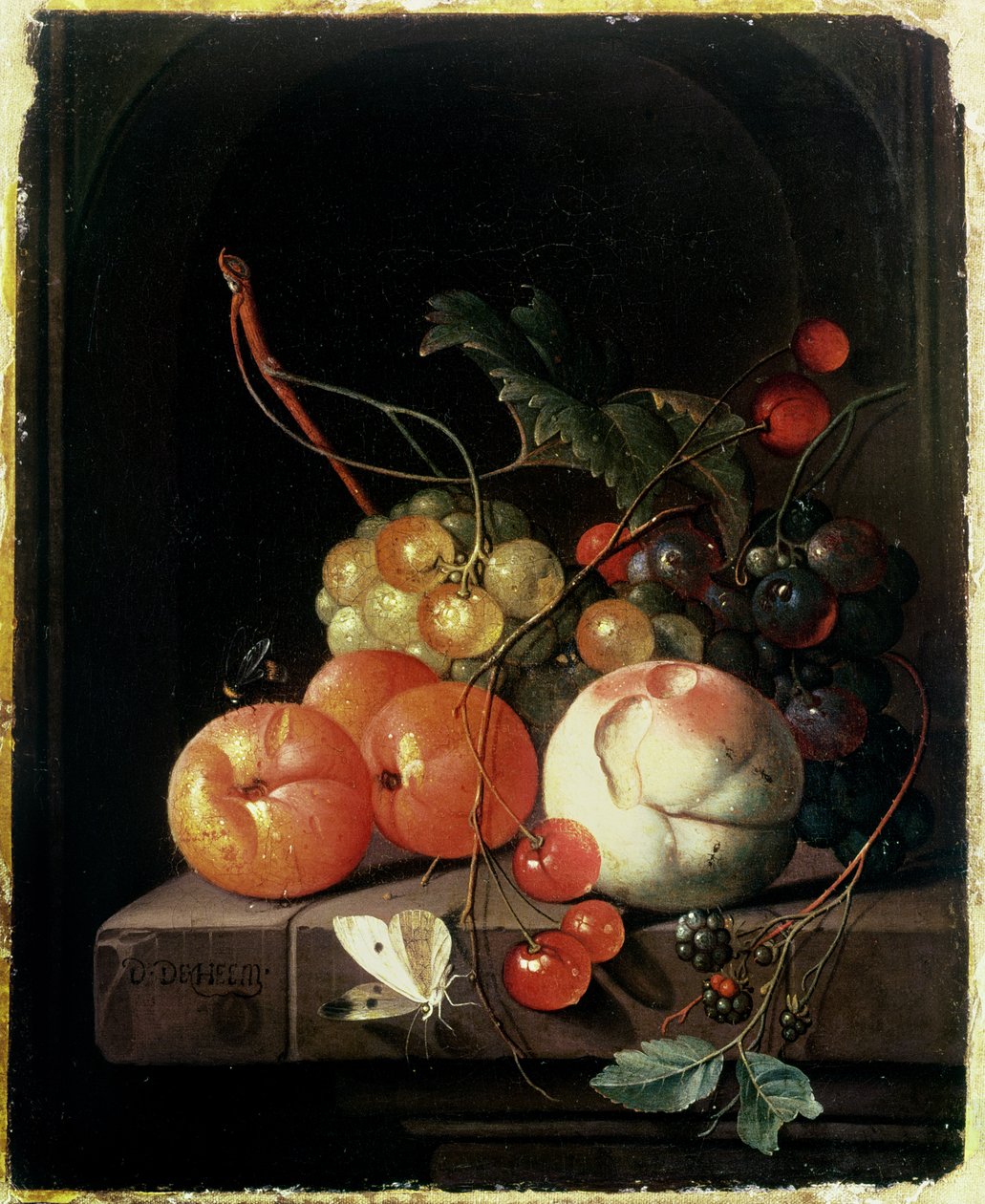 Still Life of Fruit, 1600-tallet av David de II Heem