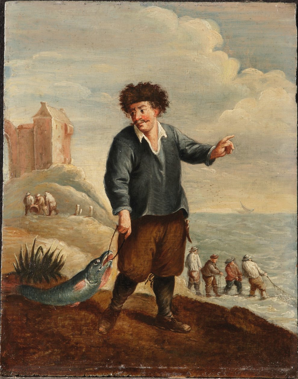 En allegori over de fire elementene: Vann (olje på panel) av David the Younger (follower of) Teniers