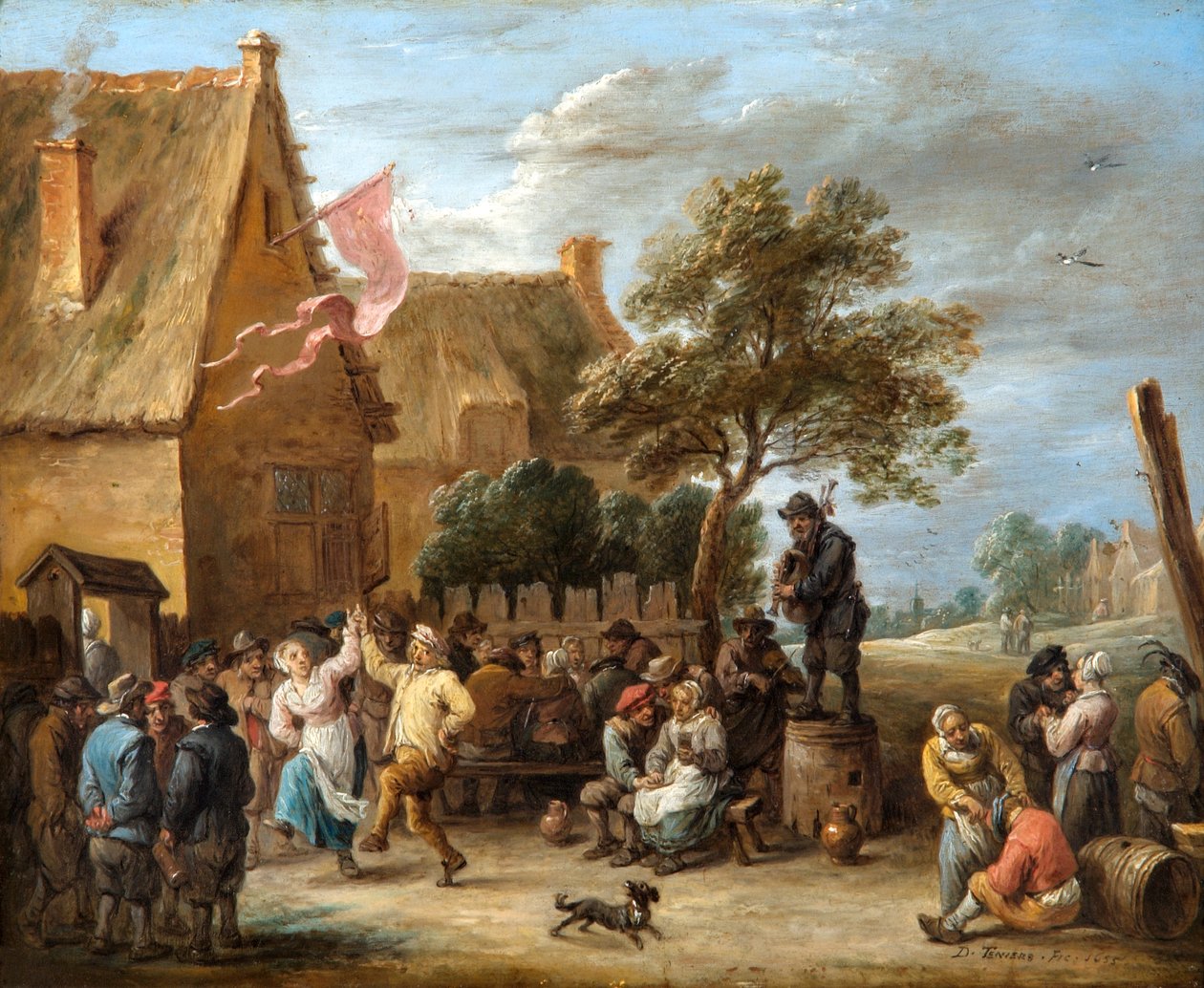 En landsbyglede på et Country Inn av David Teniers the Younger