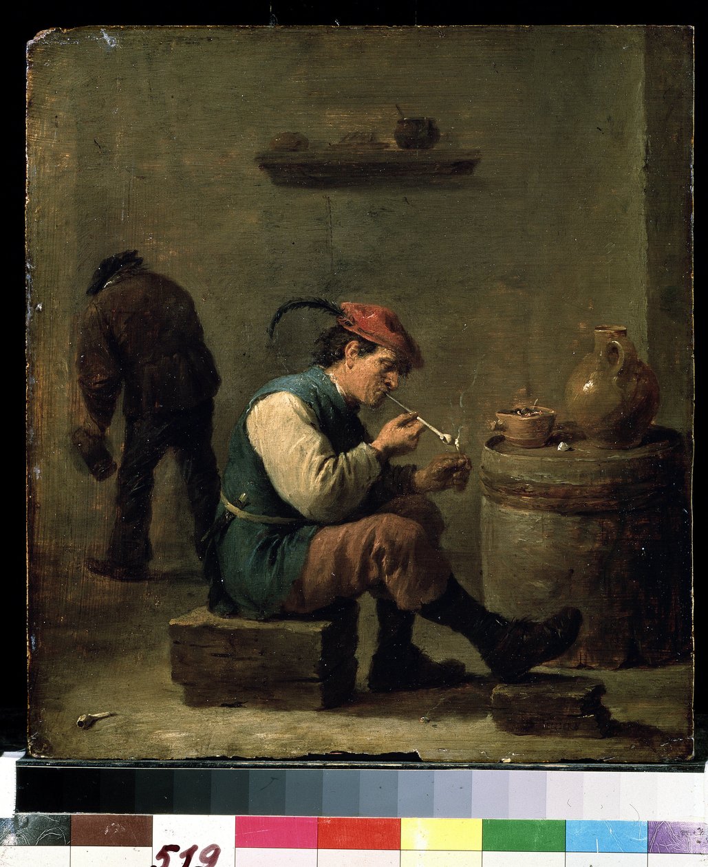 En røyker, ca. 1630 (olje på tre) av David Teniers the Younger