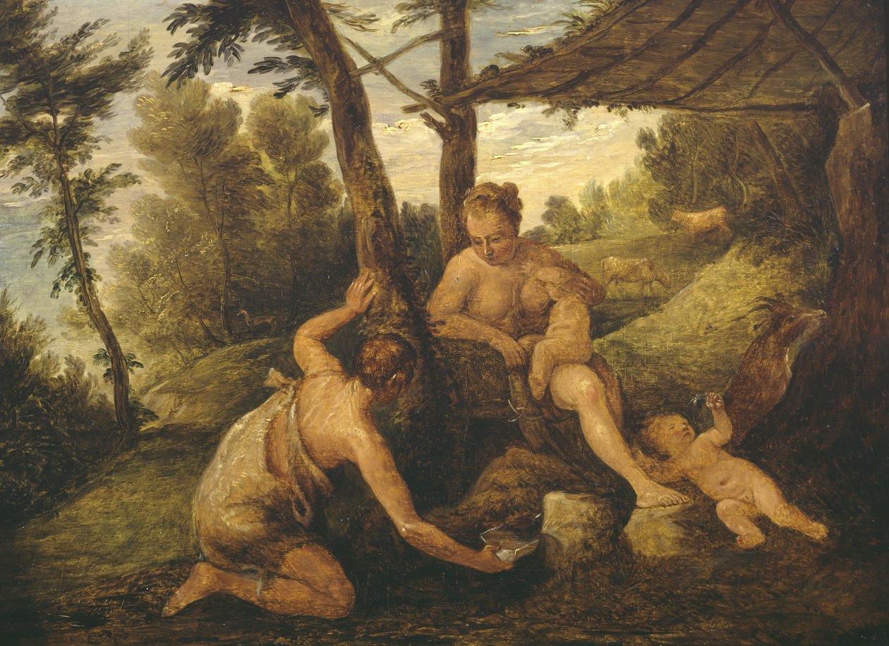 Adam og Eva etter utvisningen (etter Paulo Veronese og studio) av David Teniers the Younger