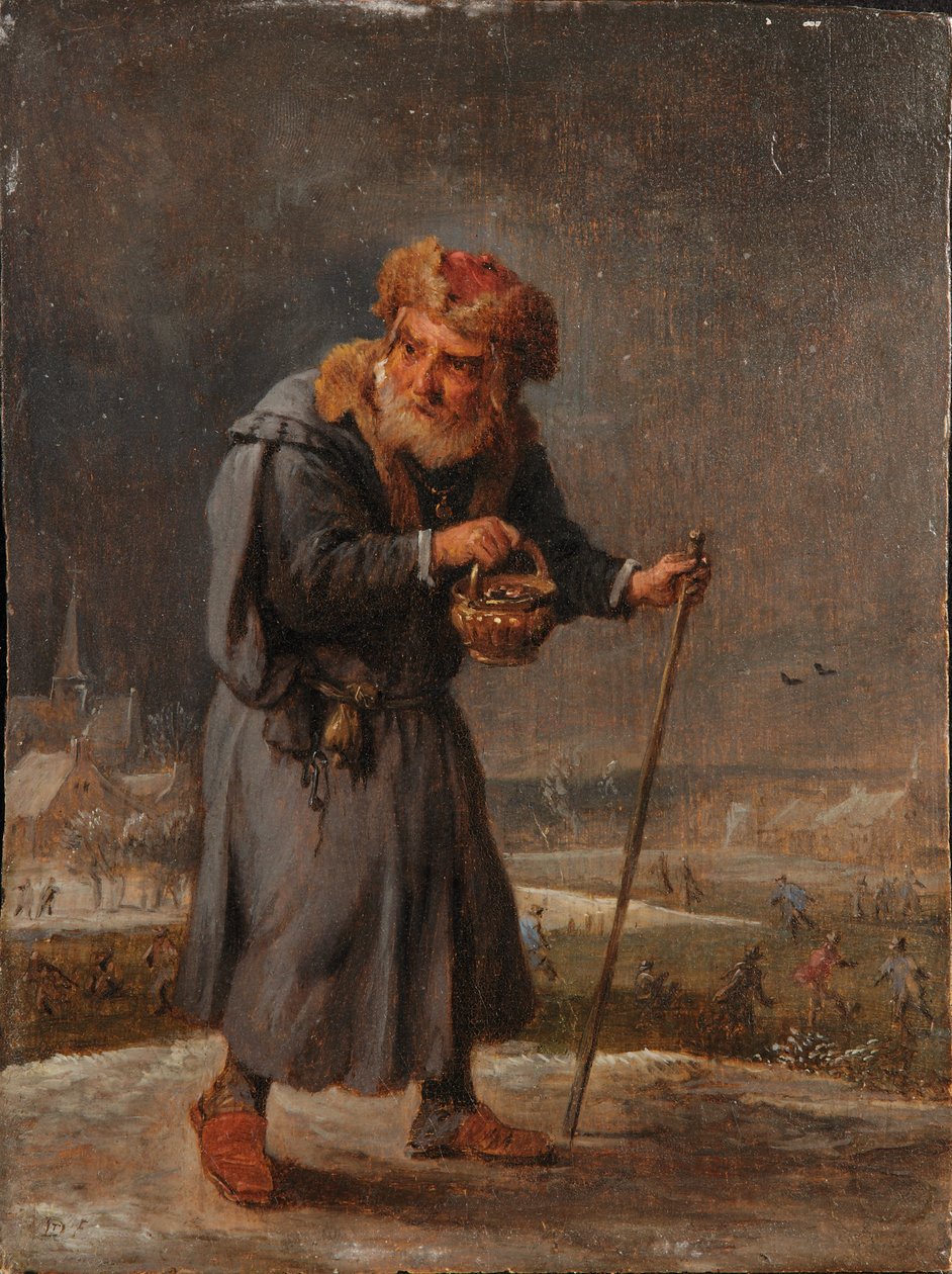 En allegori om de fire årstidene: Vinter av David Teniers the Younger
