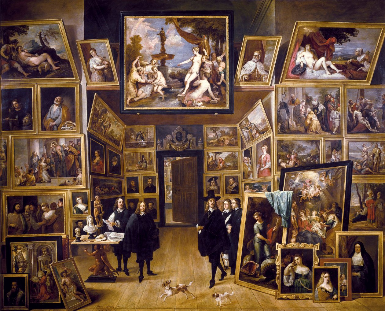 Erkehertug Leopold Wilhelm i hans billedgalleri, ca. 1647 (olje på kobberplater) av David Teniers the Younger