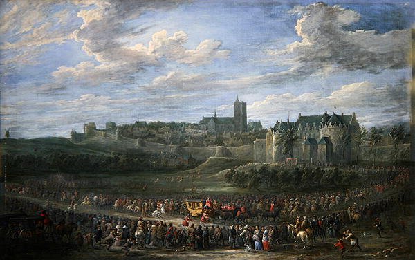 En prinsesses inngang til Brussel (olje på lerret) av David Teniers the Younger
