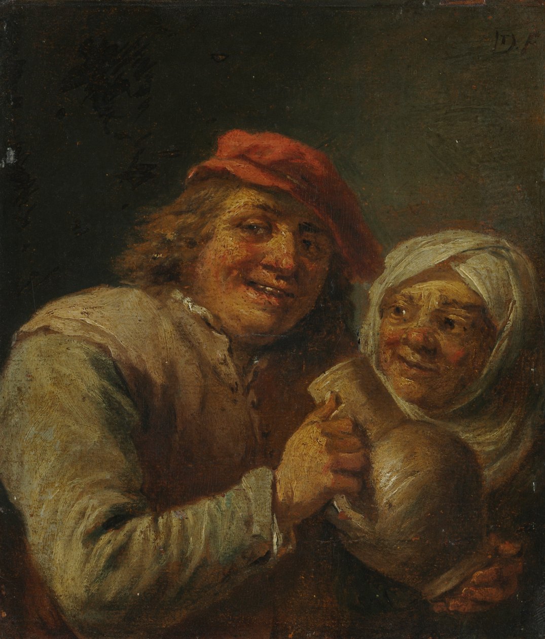 Gammel mann og kvinne av David Teniers the Younger