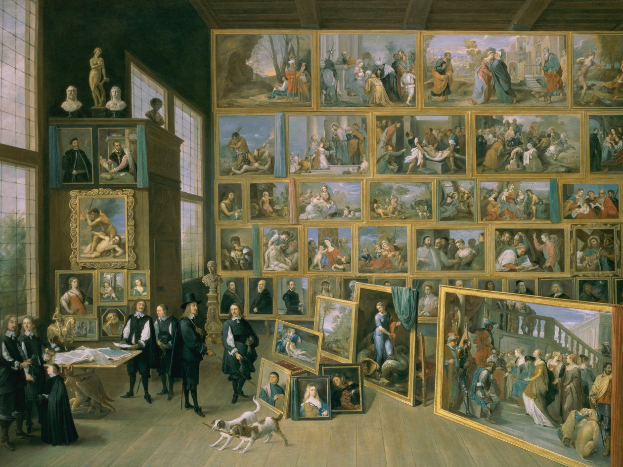 Erkehertug Leopold Wilhelm (1614-62) i hans billedgalleri i Brussel av David Teniers the Younger