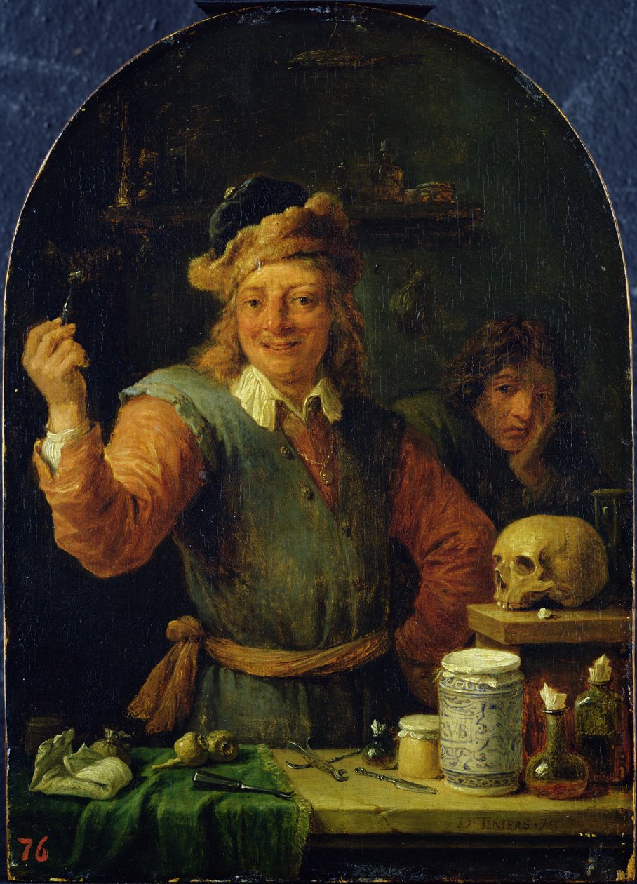 Tannlegen (olje på eik) av David Teniers the Younger