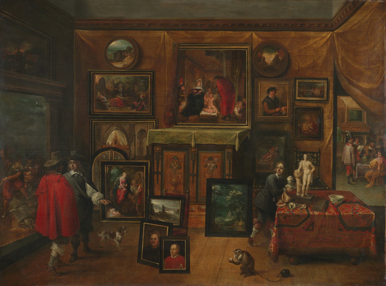 Interiøret i et bildegalleri, ca. 1640 av David Teniers the Younger