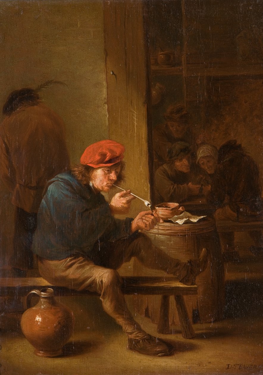 Røykeren av David Teniers the Younger