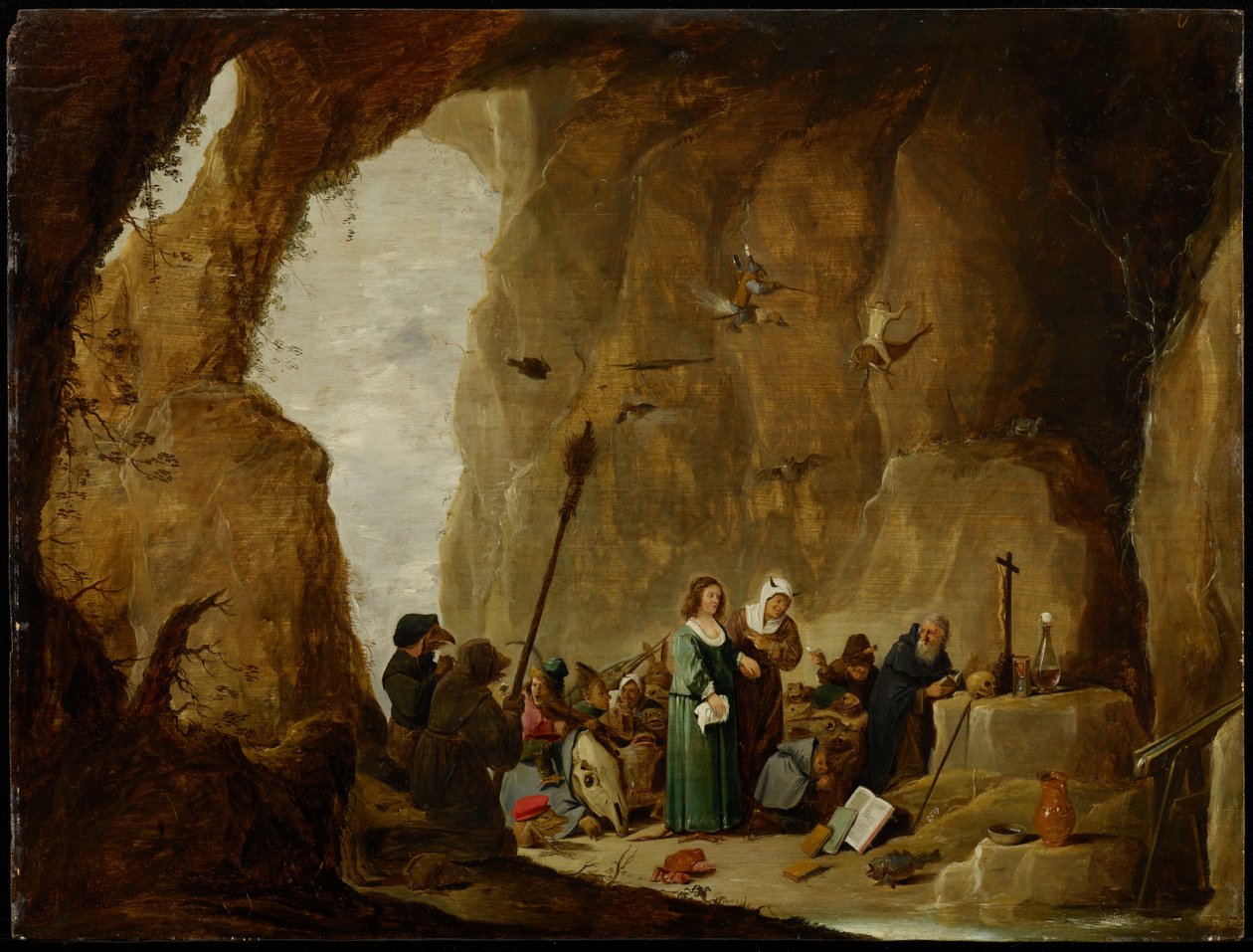The Temptation of St. Anthony (olje på panel) av David Teniers the Younger