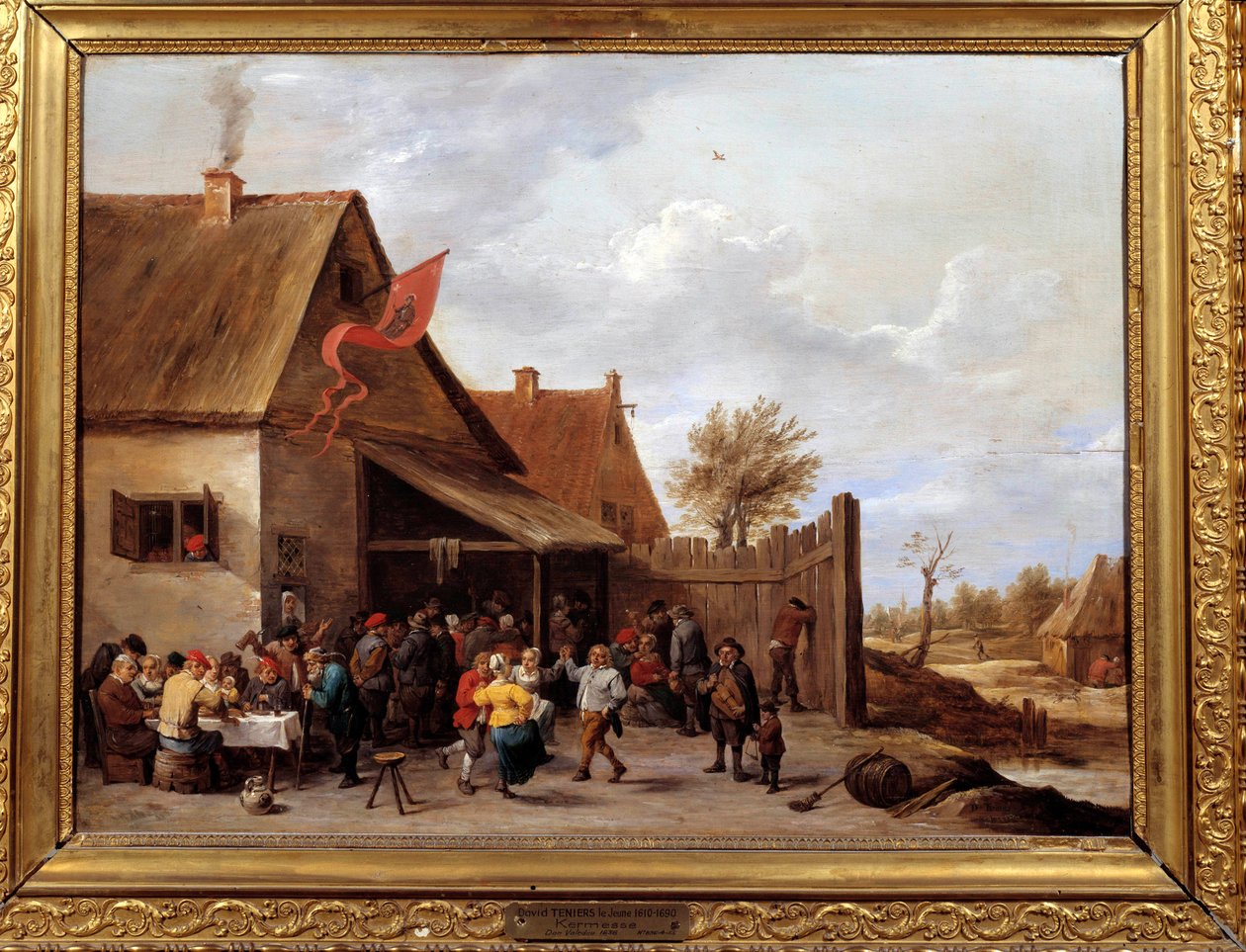 Det rettferdige maleriet av David Teniers II den unge (1610-1690) 1600-talls sol. 0,43x0,58 m Montpellier, Musee Fabre av David Teniers the Younger
