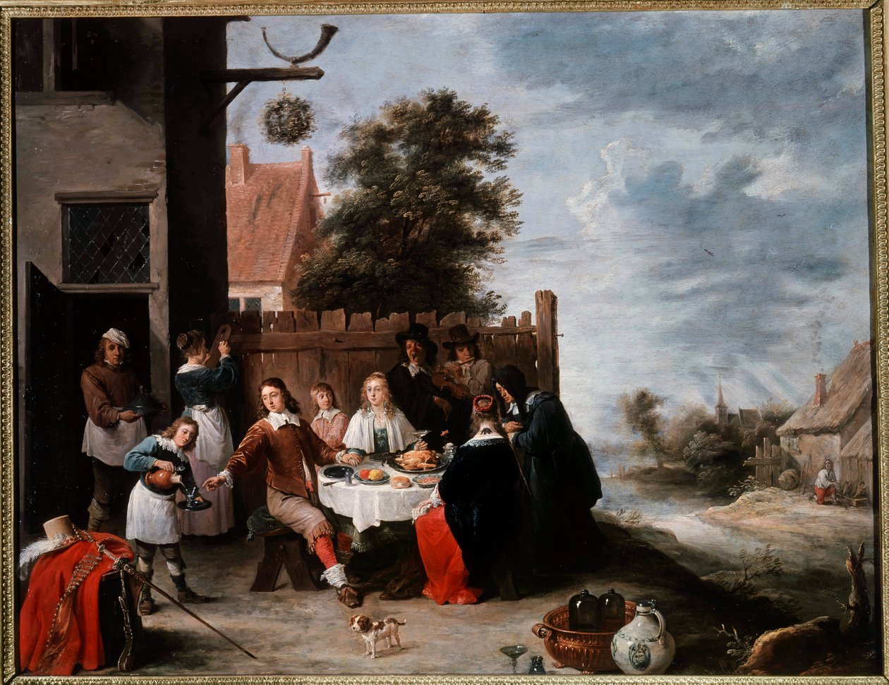 Festen til det fortapte barnet Maleri av David Teniers II den unge (1610-1690) av David Teniers the Younger