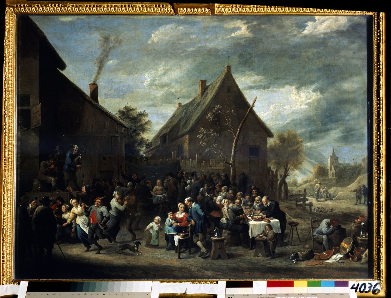 Bondebryllup. Maleri av David Teniers den yngre (1610-1690). Olje på lerret, 82 x 108 cm av David Teniers the Younger