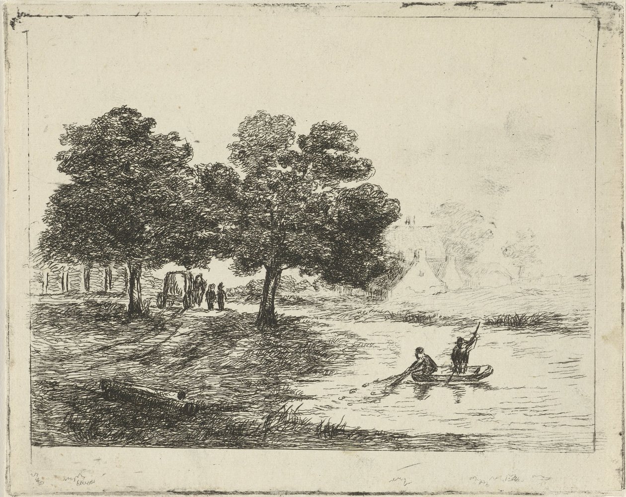 Landskap med fiskere av David van der Kellen