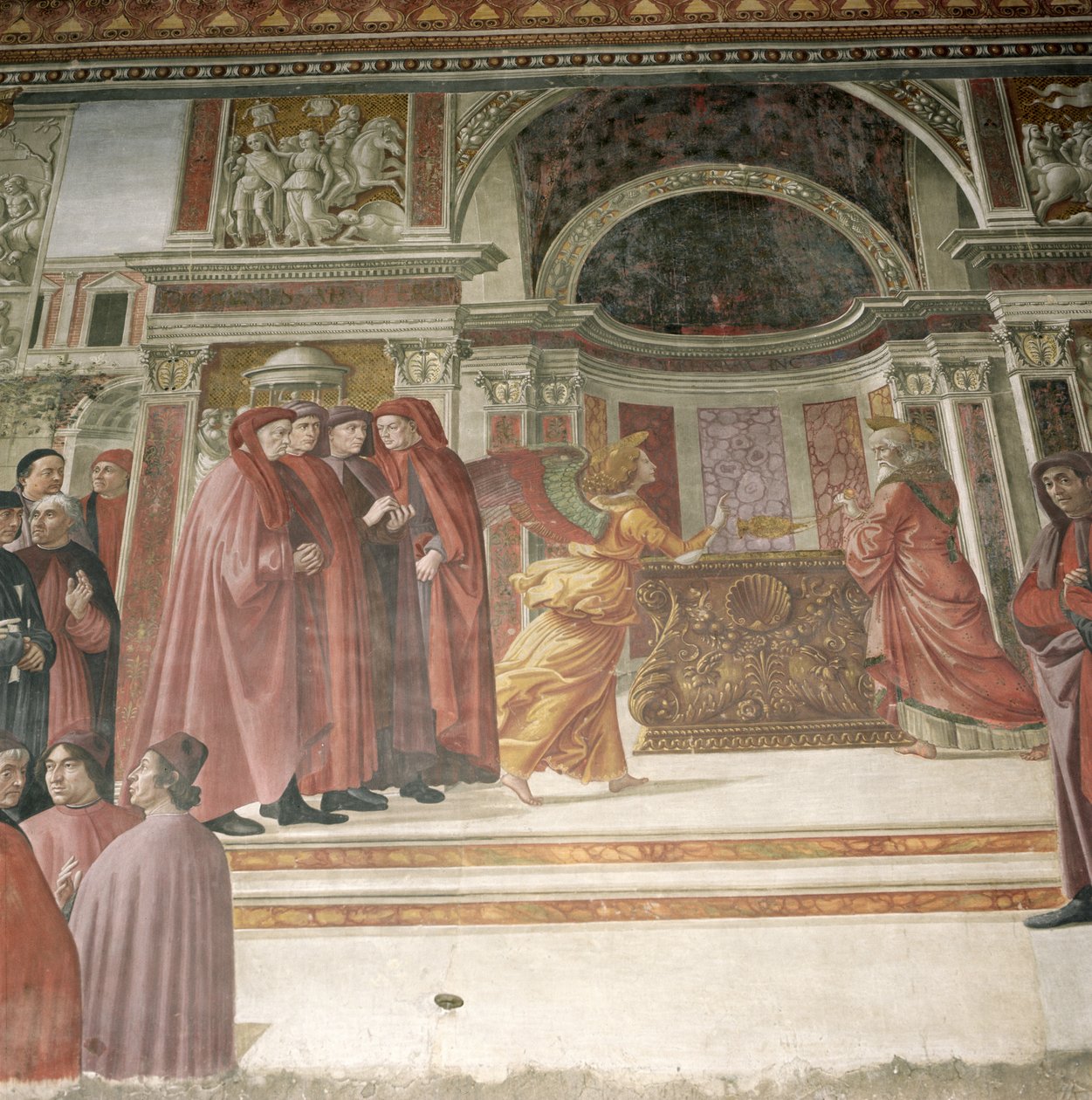Engelen viser seg for St. Sakarias i tempelet, 1485-90 av Domenico Ghirlandaio