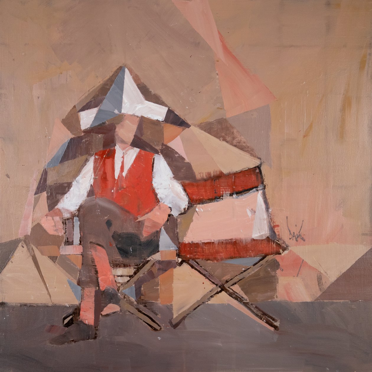 Marcel Broodthaers 27, 2025 (olje på lin) av Davis Lisboa