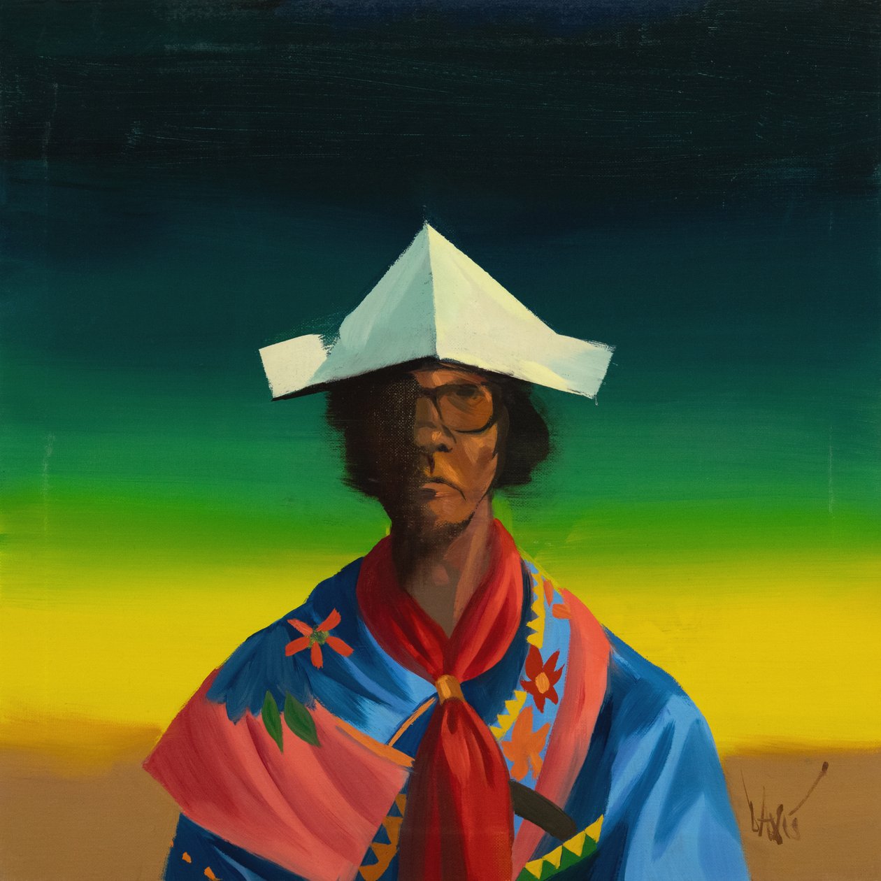 Robert Filliou 30 (Métis), 2023 (olje på lin) av Davis Lisboa