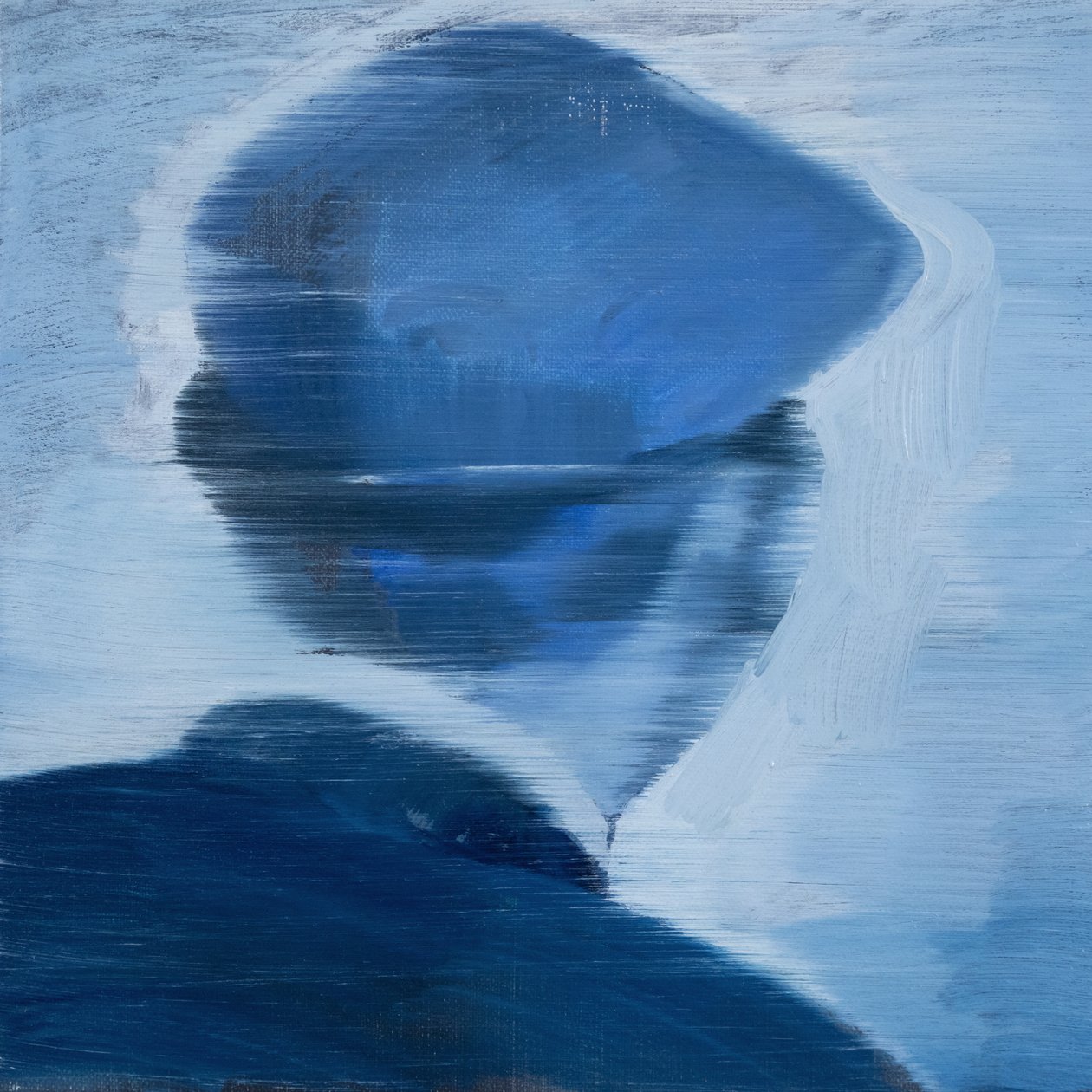 Robert Filliou 6, 2017 (olje på lin) av Davis Lisboa