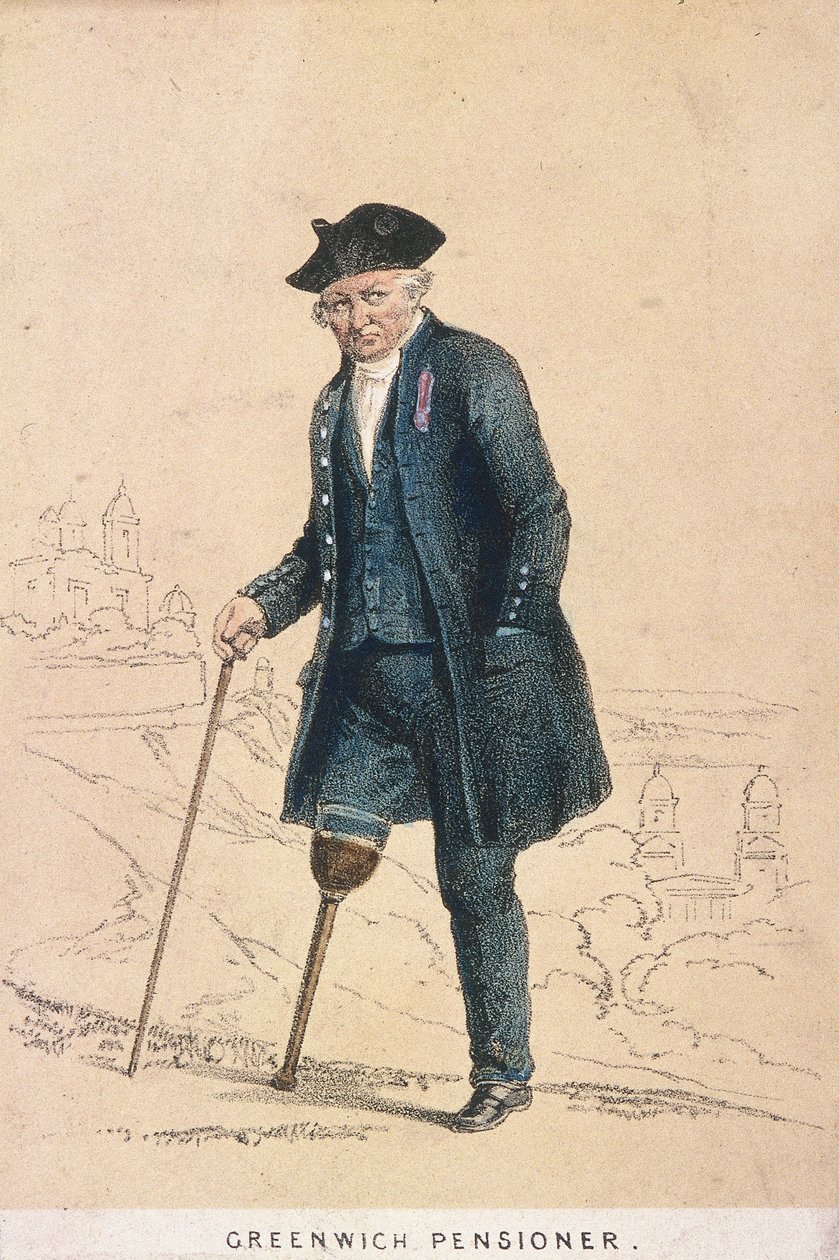 En Greenwich-pensjonist med ett ben, 1855 av Day and Son