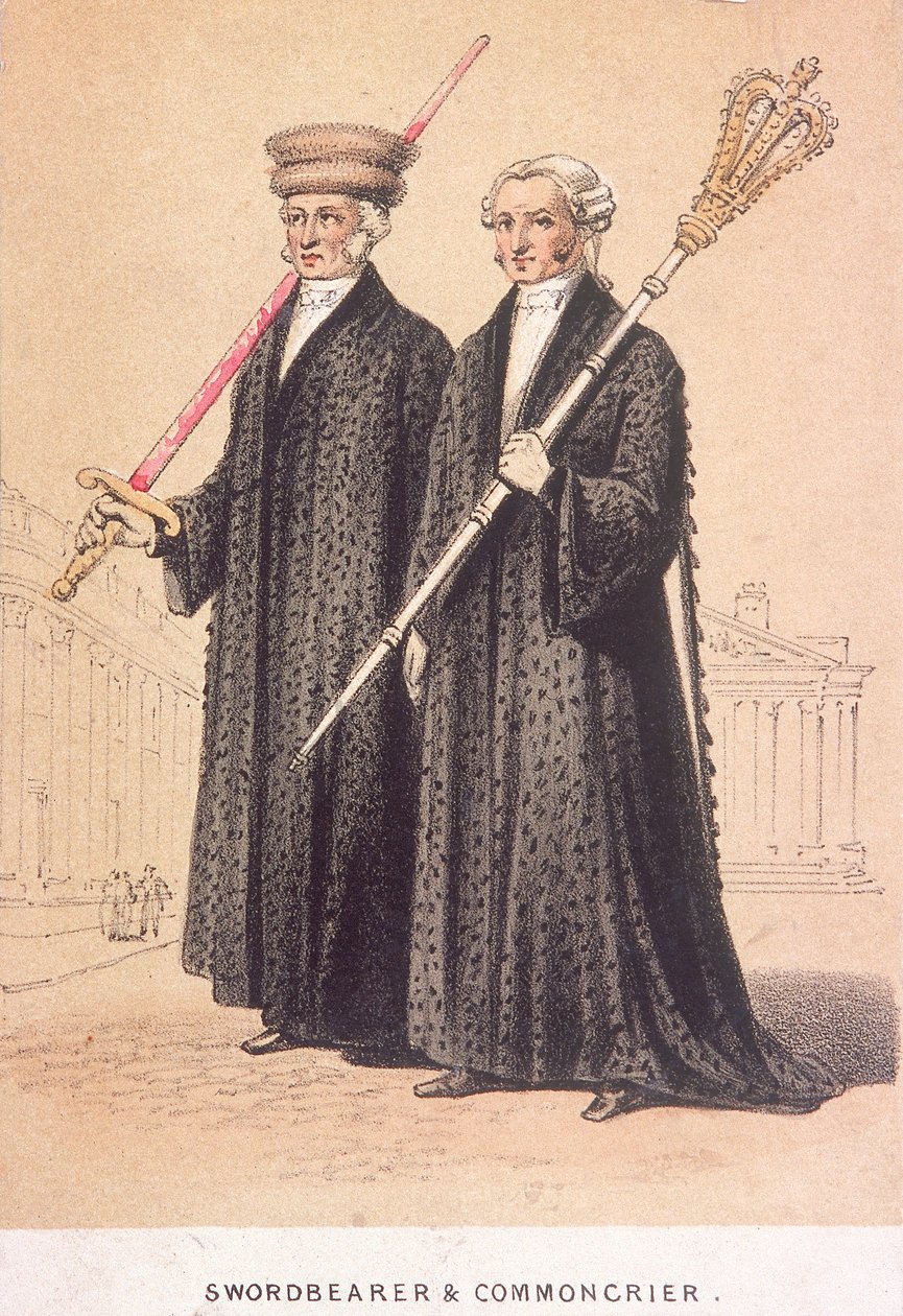 En sverdbærer og en felleskriger, 1855 av Day and Son