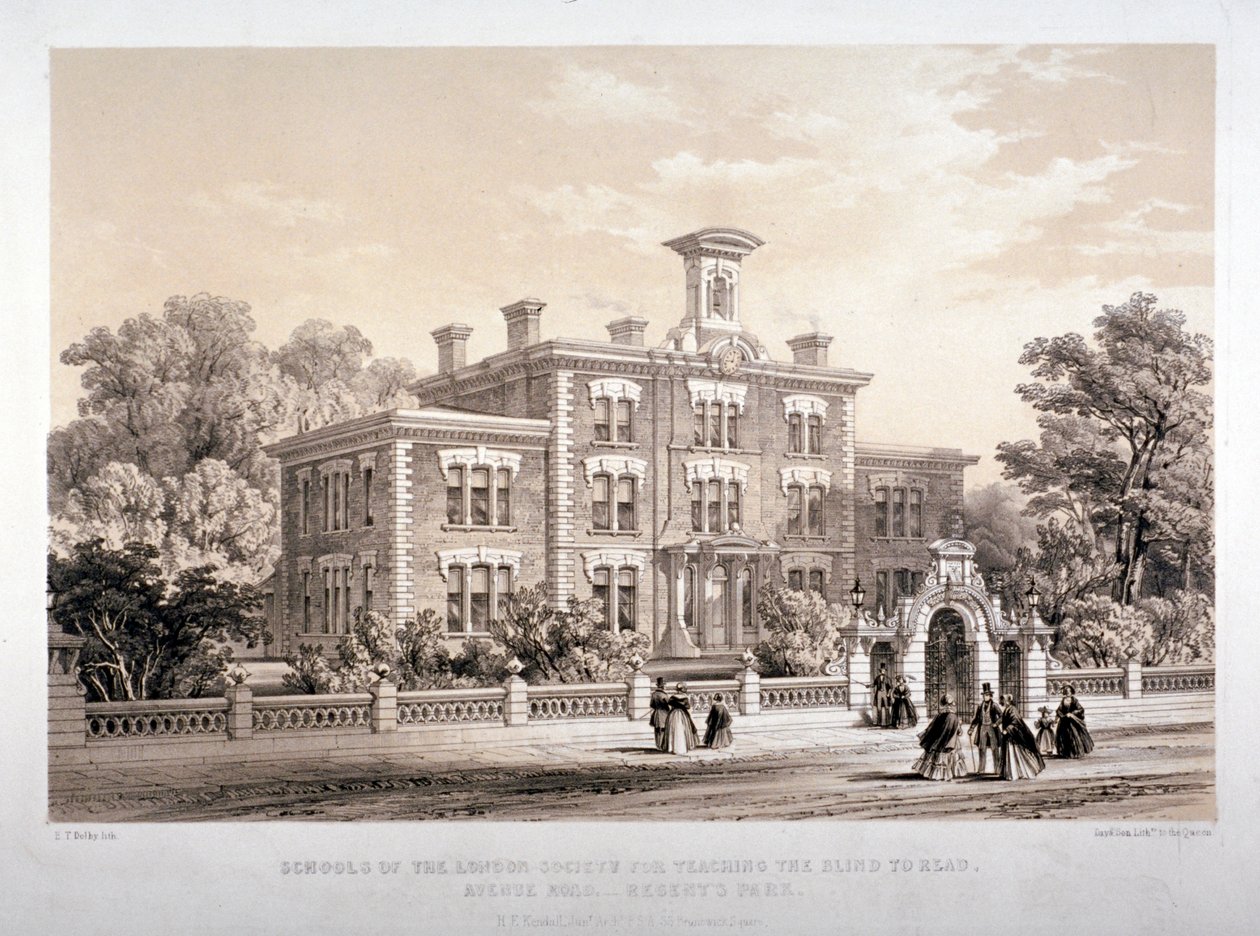 London Society Schools for undervisning av blinde mennesker, Avenue Road, Marylebone, London, c1860. av Day and Son