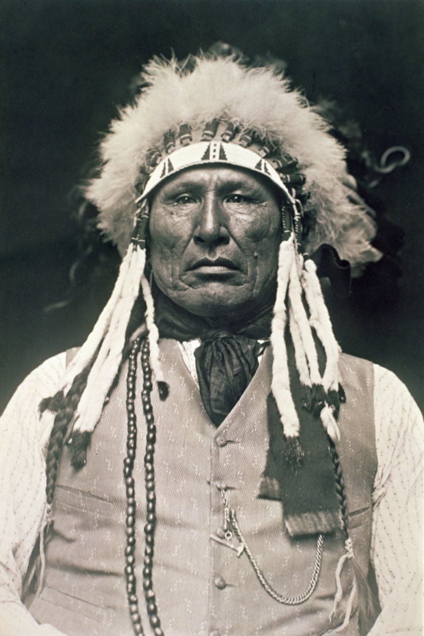 Wooden Leg, kriger fra Northern Cheyenne som kjempet i slaget ved Little Bighorn i 1876 av DeLancey W. Gill