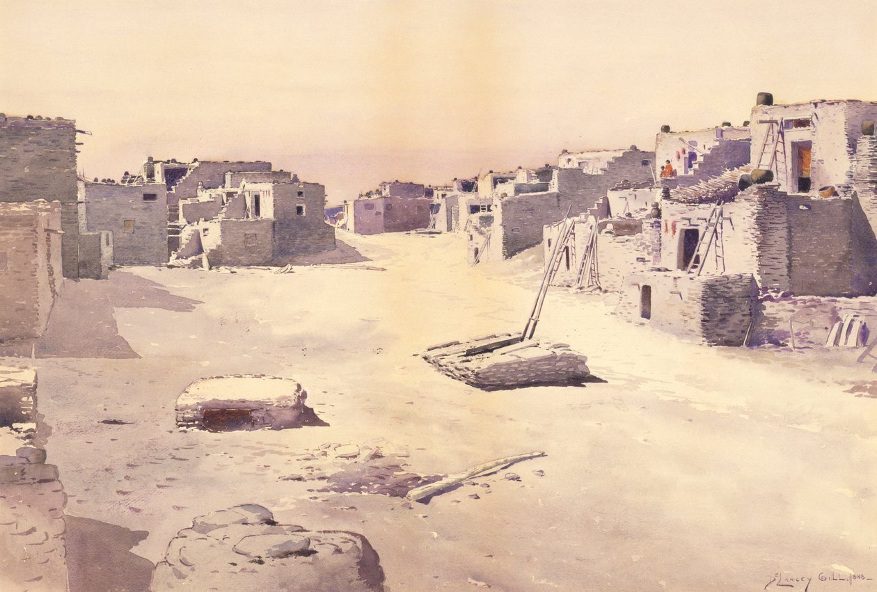 Gate i Pueblo of Oraibi, Tusayan, Arizona, av De Lancey Gill