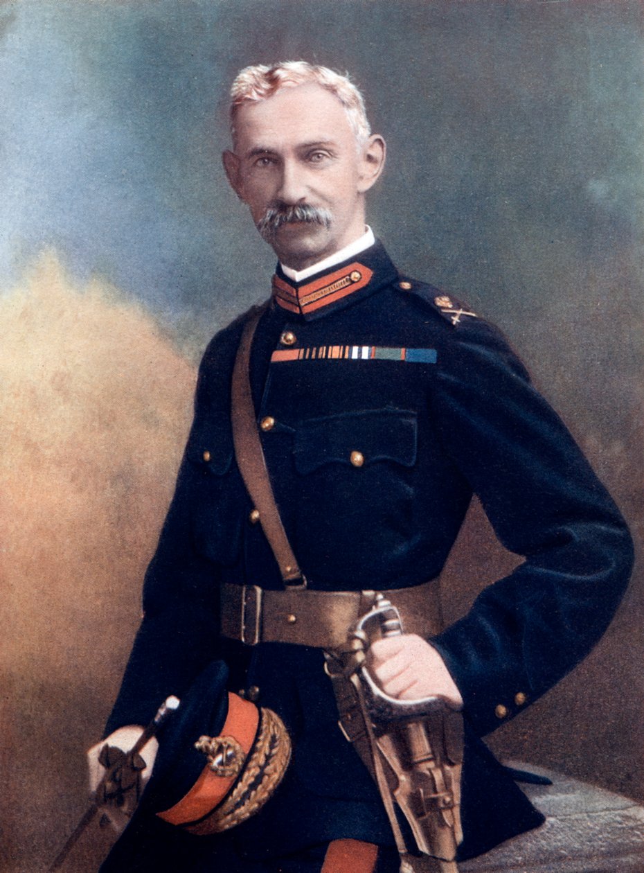 Generalmajor G Barton, kommanderte den sjette infanteribrigaden, 1902 av Debenham and Smith