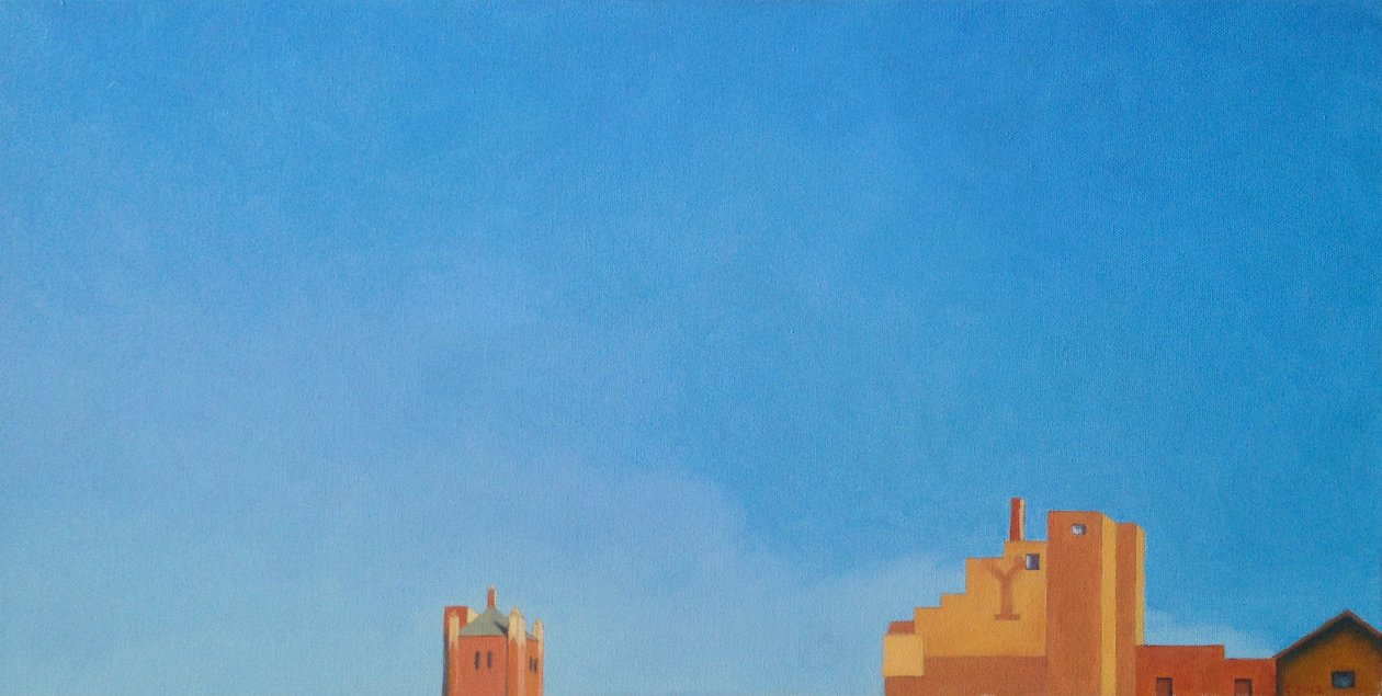 Brooklyn Fort Greene Sky, 2012 (olje på lerret) av Deborah Stevenson