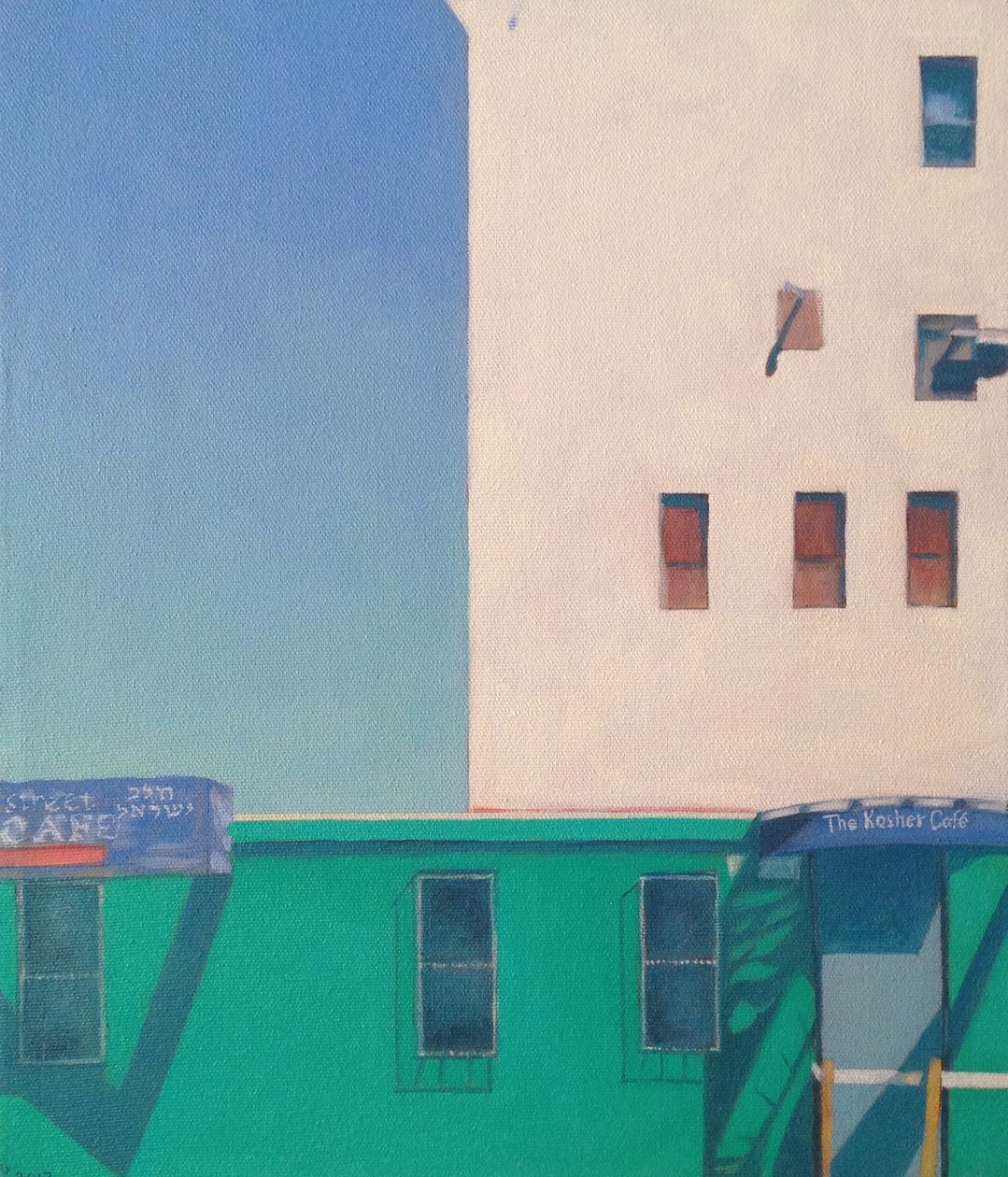 Brooklyn Kosher Cafe, 2012 (olje på lerret) av Deborah Stevenson