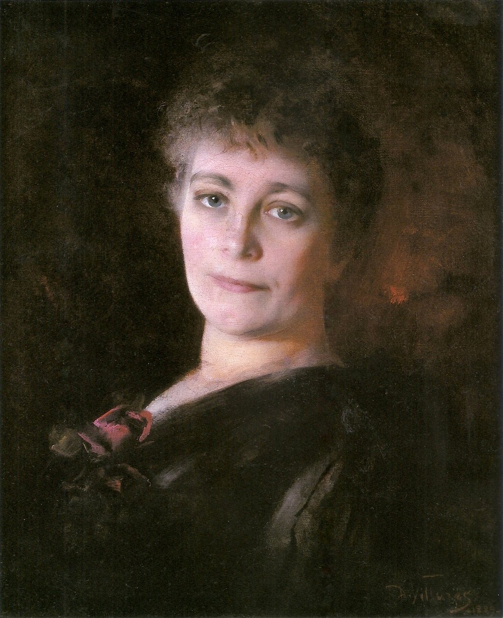 Portrett av kunstneren fru Escobar av Decio Villares