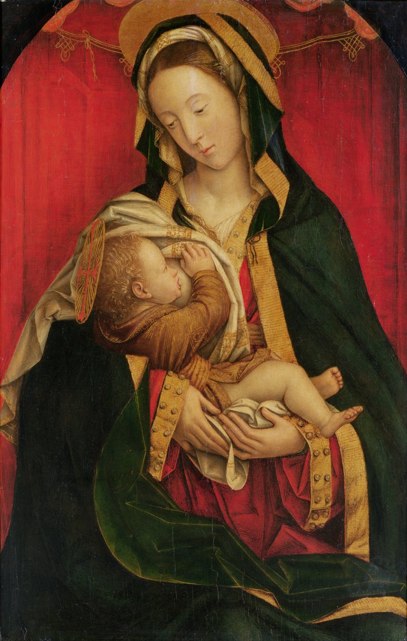 Madonnaen som dier sitt barn, 1520-30 av Defendente Ferrari
