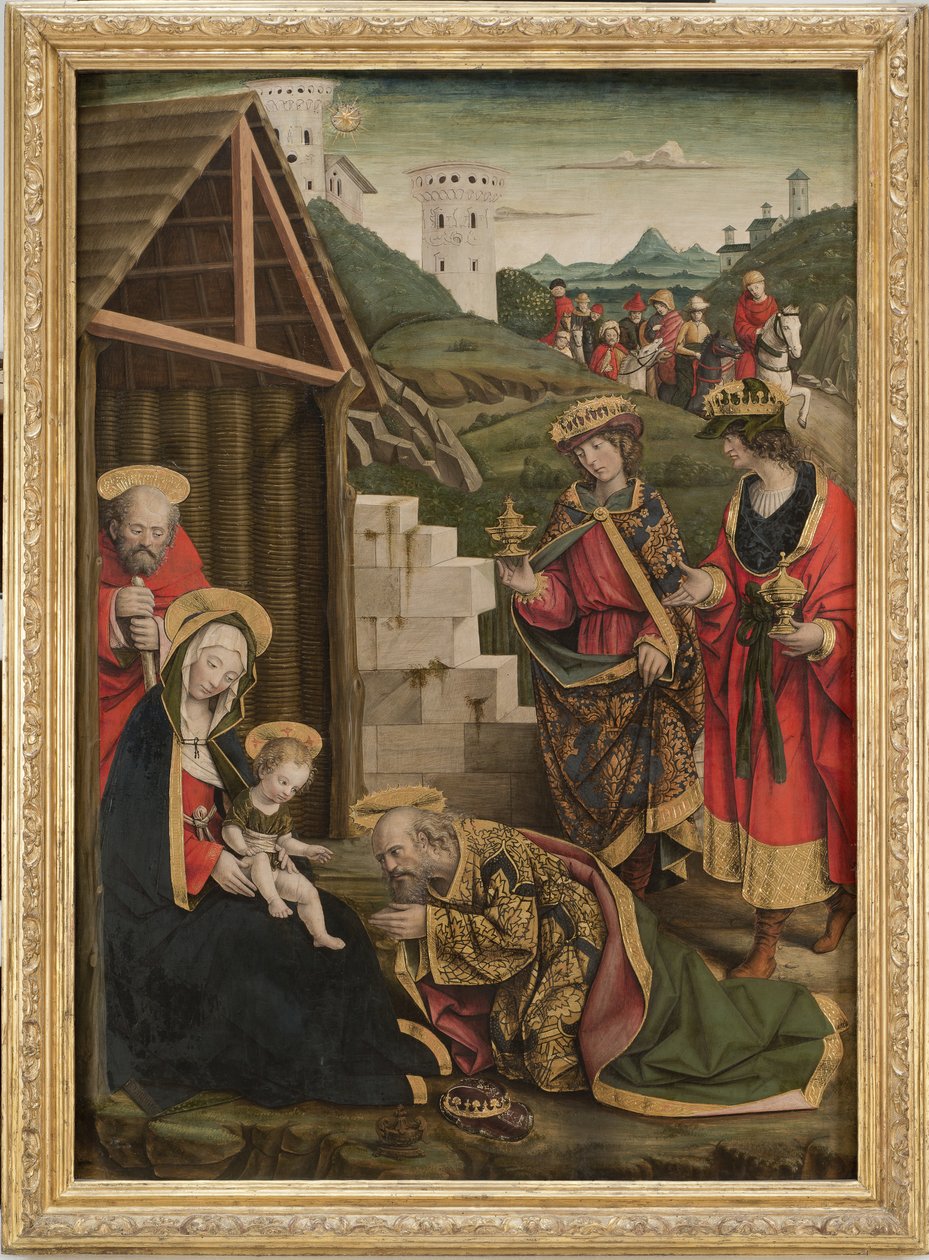 Tilbedelse av magiene, ca. 1496-1500 av Defendente Ferrari