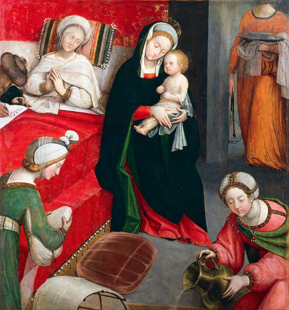 Fødsel av døperen Johannes, av saksøkte Ferrari (1480-ca 1540) av Defendente Ferrari