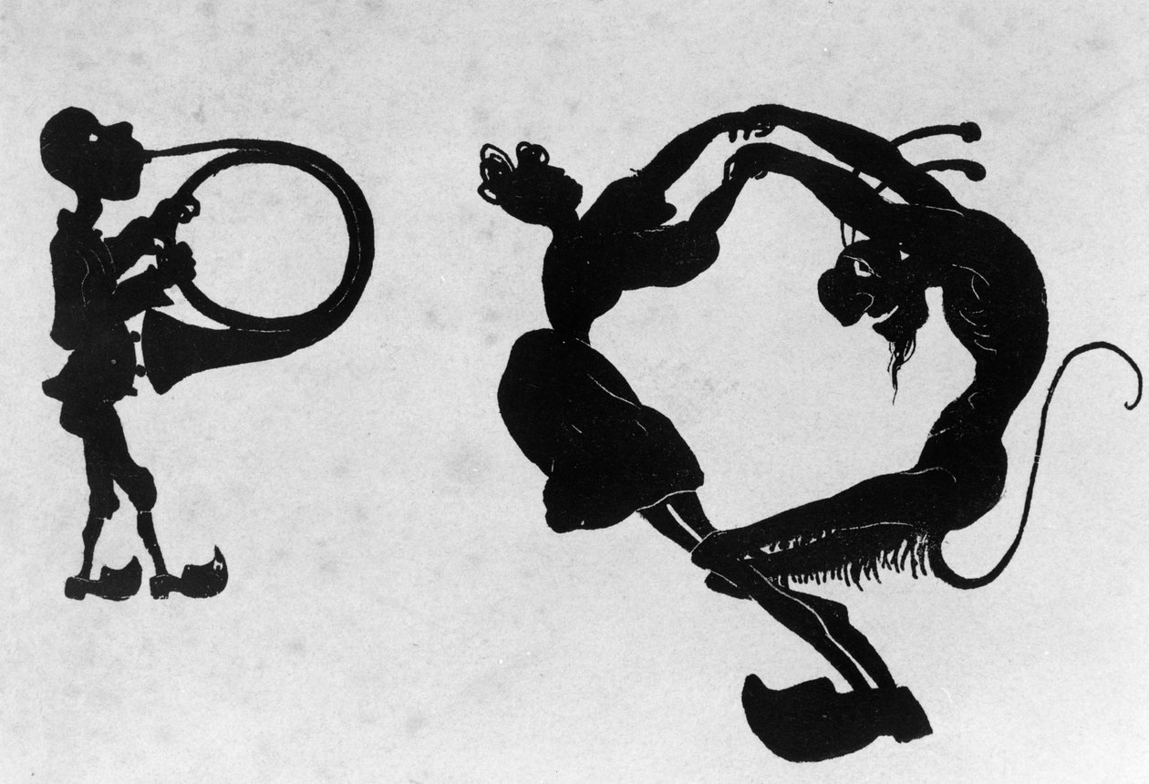 Devilish Alphabet, gravert av Delannois, 1825 (detalj, se også 184307 til 184310, 184312) av Delaporte