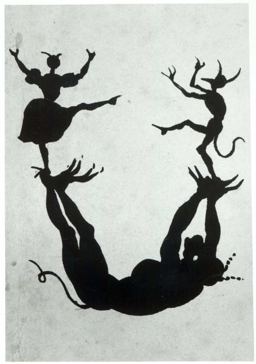 Devilish Alphabet, gravert av Delannois, 1825 (detalj, se også 184307 til 184312) av Delaporte