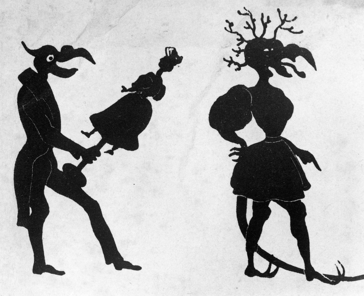 Devilish Alphabet, gravert av Delannois, 1825 (detalj, se også 184307 til 184309, 184311, 184312) av Delaporte