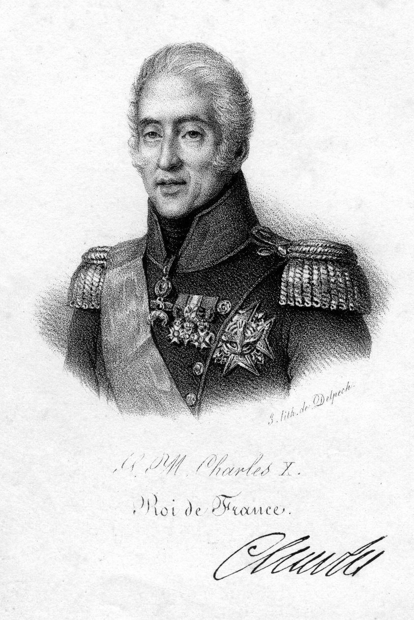Charles X, konge av Frankrike, 1800-tallet. av Delpech