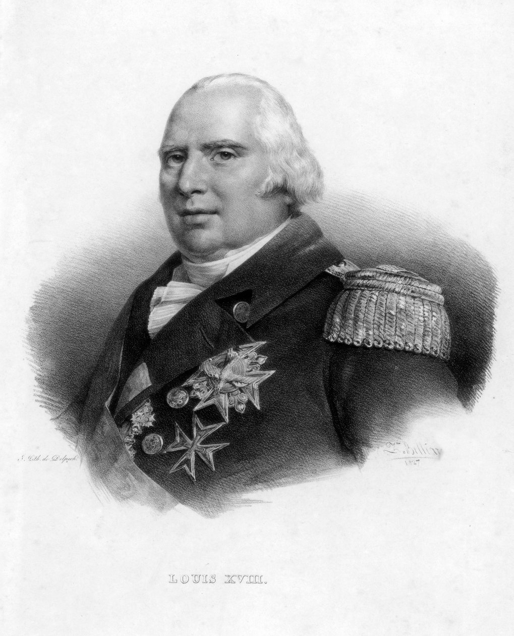 Ludvig XVIII, konge av Frankrike, 1827. av Delpech