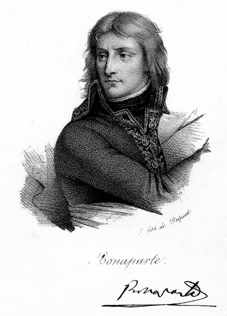 Napoleon Bonaparte som ung mann, ca 1790-tallet, ca 1830. av Delpech