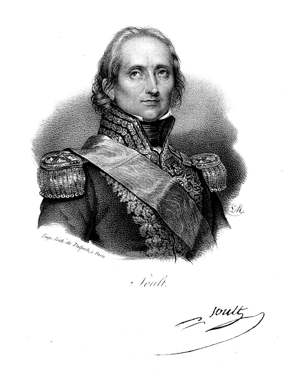 Nicolas Jean de Dieu Soult , fransk soldat og statsmann, c1830 av Delpech