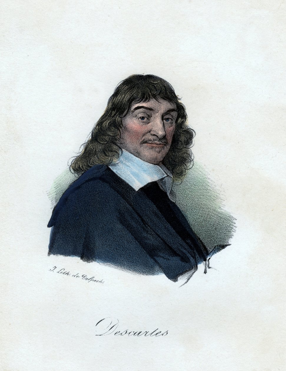 Rene Descartes , fransk filosof, matematiker og vitenskapsmann, 1800-tallet. av Delpech
