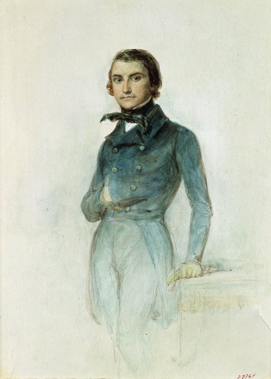 Jean Joseph Louis Blanc (1811-82) 1835 (pastell på papir) av Denis Auguste Marie Raffet