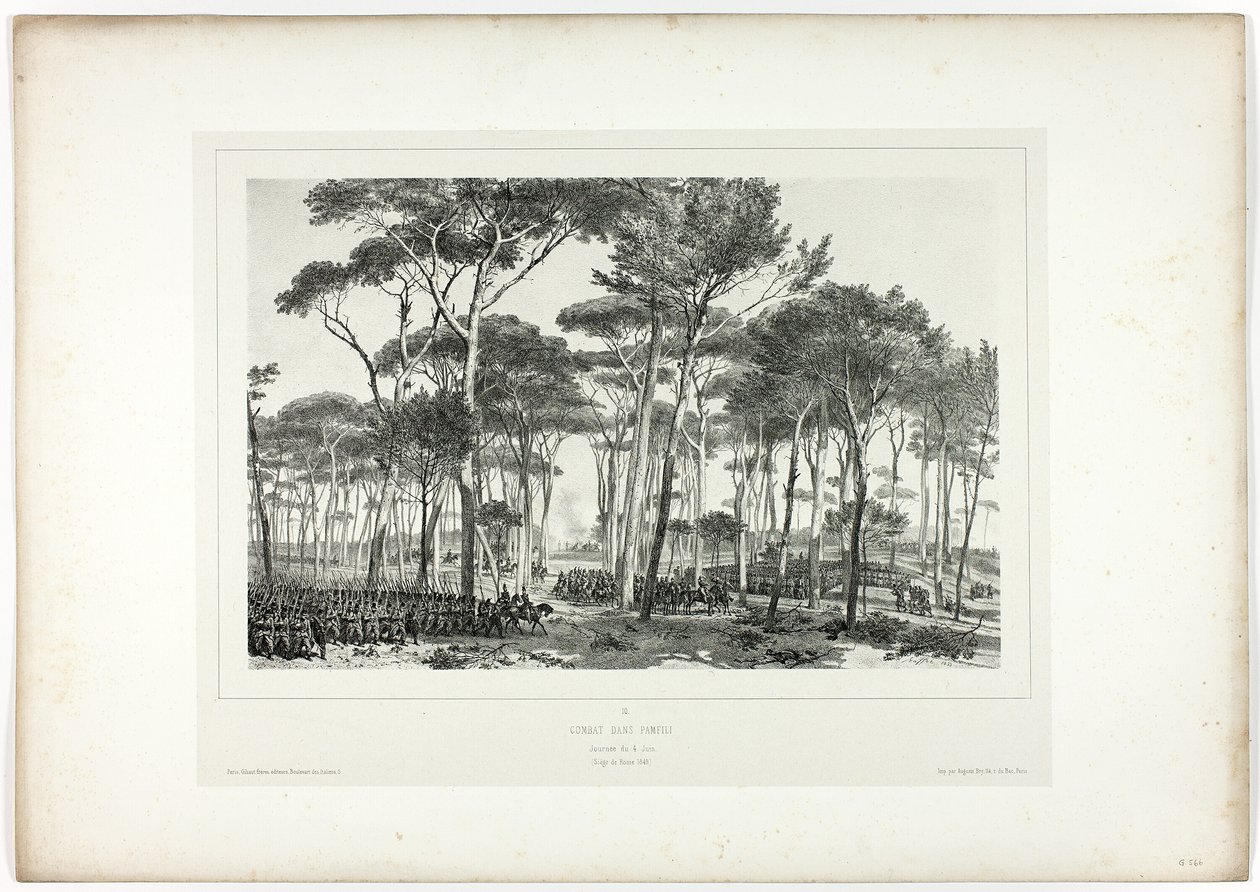 Kamp i Pamfili, fra Souvenirs of Italy: Roma Expedition av Denis Auguste Marie Raffet