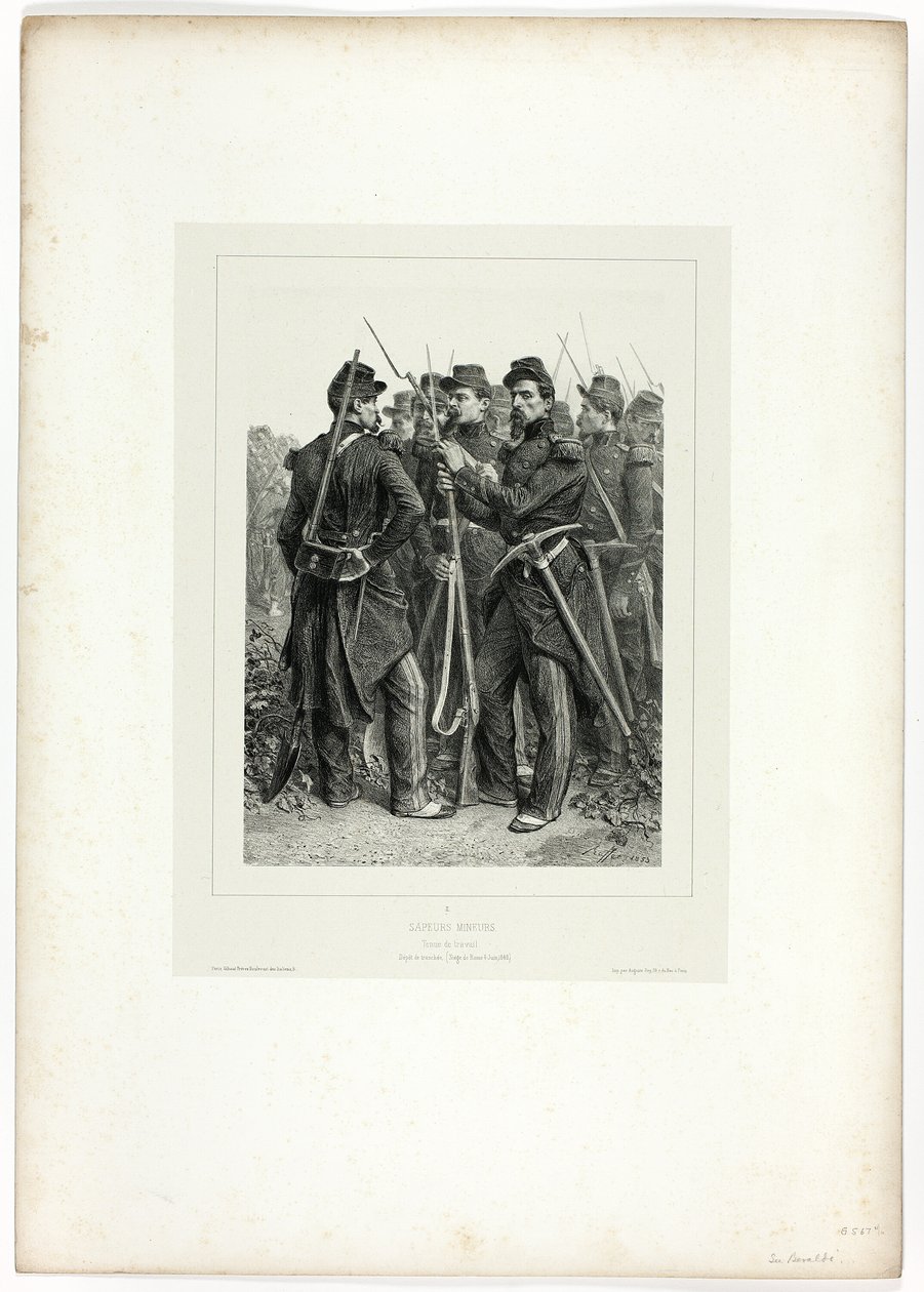 Sappers, fra Souvenirs of Italy: Roma Expedition av Denis Auguste Marie Raffet